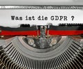 Was ist die GDPR text in German that means What is the GDPR Gene