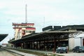 Picture of the empty train station of Fushe Kosove, in Kosovo. Kosovo Railways, is the national railway company of Kosovo.