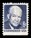Vintage 1970 United States Post Office number 1401, 6 cent President General Dwight D. Eisenhower Coil Stamp