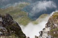 Clouds above Reinefjorden in Lofoten Royalty Free Stock Photo