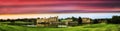 Leeds castle panorama at sunrise - Landscape photo Royalty Free Stock Photo