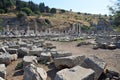 July 30,2022, Ephesus, Turkey. The Ruins Of The State Agora Lie In Front Of The Columns Of Curete Street