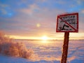 Frozen sign in December