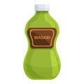 Wasabi bottle icon, cartoon and flat style