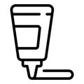 Wasabi bottle icon, outline style