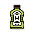 wasabi bottle sauce food color icon vector illustration