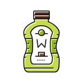 wasabi bottle sauce food color icon vector illustration