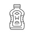 wasabi bottle sauce food line icon vector illustration Royalty Free Stock Photo