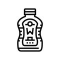 wasabi bottle sauce food line icon vector illustration Royalty Free Stock Photo