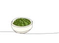 wasabi in a bowl, Sushi set one line art. Continuous line drawing of sushi, japanese, food, roll, culture, tasty Royalty Free Stock Photo