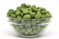 Wasabi coated snack peanuts isolated Royalty Free Stock Photo