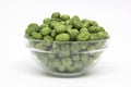 Wasabi coated snack peanuts isolated Royalty Free Stock Photo