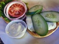 Wasabi Cucumber Burger Royalty Free Stock Photo