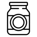 Wasabi jar icon, outline style