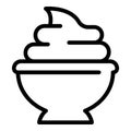 Wasabi paste icon, outline style