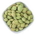 Wasabi Peanuts isolated on white Royalty Free Stock Photo