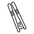 Wasabi sticks icon outline vector. Asian meal