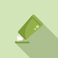 Wasabi tooth paste icon flat vector. Food green culture