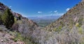 Wasatch Front Mount Olympus Peak hiking trail inspiring views in spring via Bonneville Shoreline, Rocky Mountains, Salt Lake City,