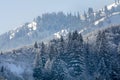 Wasatch Mountain peaks in northern utah in the wintertime