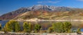 Wasatch mountain range by the Deer creek reservoir in Utah Royalty Free Stock Photo