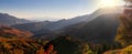 Wasatch mountain range from Mt Nebo overlook Utah