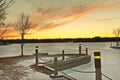 Wascana lake freezing Royalty Free Stock Photo
