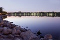 Wascana lake at night Royalty Free Stock Photo