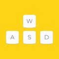 WASD computer keyboard buttons. Desktop interface. Web icon. Gaming and cybersport
