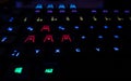 WASD gaming keyboard rgb lighting many colors