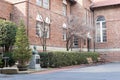 Waseda hoshien seminar house with the statue of founder