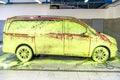 wash cars with green active foam in the garage Royalty Free Stock Photo