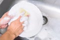 Wash the dirty dish Royalty Free Stock Photo