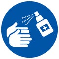 Wash and disinfect your hands sign