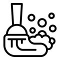 Wash floor icon outline vector. Clean bottle