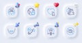 Wash hands, Coronavirus vaccine and Not looking line icons. For web app, printing. Vector Royalty Free Stock Photo