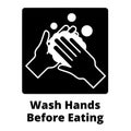 Cau3 Wash hands before eating Royalty Free Stock Photo