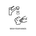 Wash hands icon Royalty Free Stock Photo