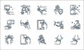 wash hands icon pack line icons. linear set. quality vector line set such as washing hand, virus, washing hand, washing hand,