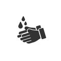 Wash hands icon in simple design. Vector illustration