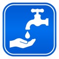Wash hands vector sign Royalty Free Stock Photo