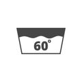 Wash icon, Machine washable at 60 degrees symbol7