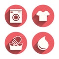 Wash icon. Not machine washable symbol