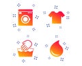 Wash icon. Not machine washable symbol. Vector