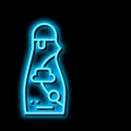 wash laundry crystal neon glow icon illustration