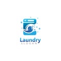Wash laundry machine room logo. Good for business illustration of wash machine laundry