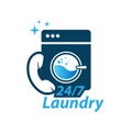 Wash machine laundry room logo