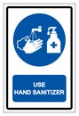 Wash and Sanitise Hands Symbol Sign ,Vector Illustration, Isolate On White Background Label. EPS10