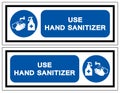 Wash and Sanitise Hands Symbol Sign ,Vector Illustration, Isolate On White Background Label. EPS10