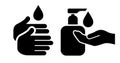 Wash and sanitize your hands vector icon